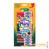 Crayola 8343 Набор смываемых мини-маркеров, 14 шт.