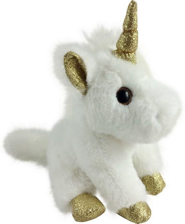 AB toys M095 Мягкая игрушка Единорог белый, 15 см