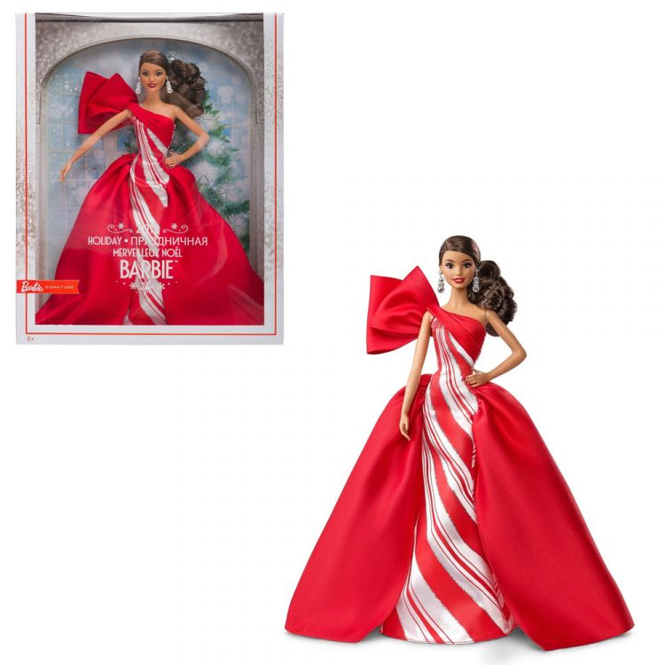Mattel FXF03 Barbie Кукла Барби Праздничная 2019, брюнетка