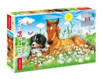 Hatber 54ПЗ3-17376 Пазл Hatber MAXI Летняя полянка 54 элемента 400х280мм