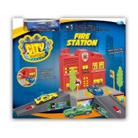 Dave Toy 32018 Игровой набор Пожарный участок с 1 машинкой
