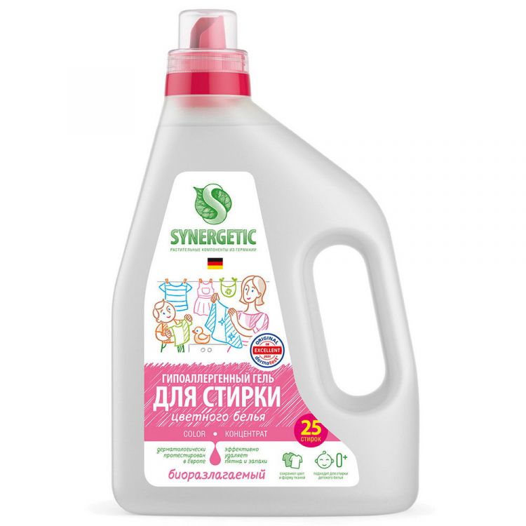 SYNERGETIC 109805 Гель для стирки SYNERGETIC Color 1,5л
