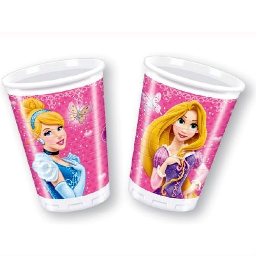 Procos 81577 Стаканы пластиковые "Принцессы Disney - Сказочный мир", 8 шт.