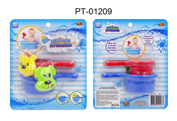 ABtoys (АБтойс) PT-01209 Веселое купание. Набор формочек для ванной (кошечка и собачка)
