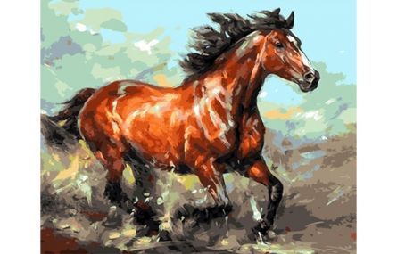 Рыжий кот Q1465 Холст с красками 40х50 см по номерам. ИЗЯЩНАЯ ЛОШАДЬ