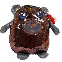 ABtoys (АБтойс) MP004 Медведь с пайетками, 20 см
