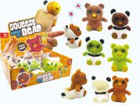 JUNFA 1809-SQ076B Игрушка-антистресс Тянучка "Squeeze Bear Мишки в костюмах"