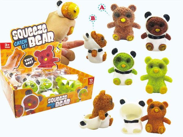 JUNFA 1809-SQ076B Игрушка-антистресс Тянучка "Squeeze Bear Мишки в костюмах"