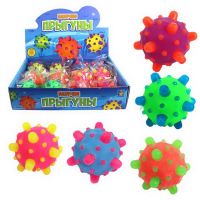 1TOY Т15228-no Мячик со светом, 1toy дисплей 12 шт.,7 см,