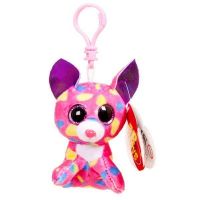 AB toys M0018 Мягкая игрушка Котенок розовый, на брелке, 12 см