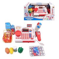 ABtoys PT-00813  Касса "Помогаю Маме", в наборе с продуктами и аксессуарами (41 предмет), на батарейках, с эффектами