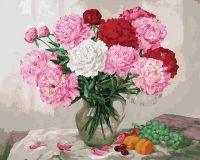 Раскраски по номерам. Картина Пионы, 40*50 см