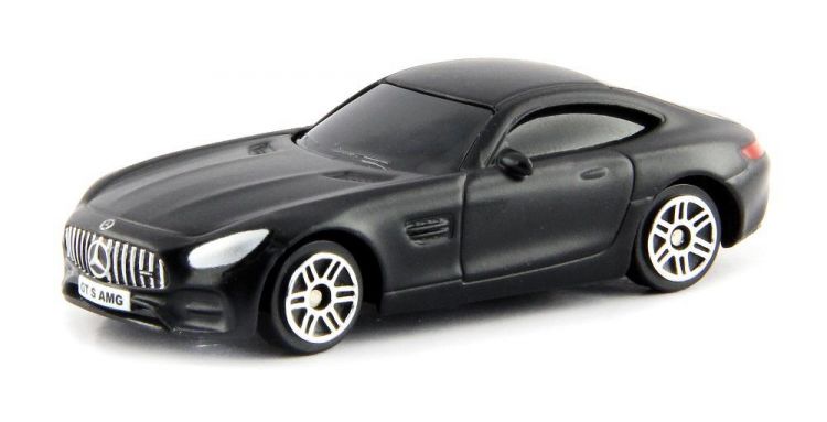 RMZ City 344992SM Машина металлическая Mercedes-Benz GT S AMG 2018, 1:64, цвет черный матовый