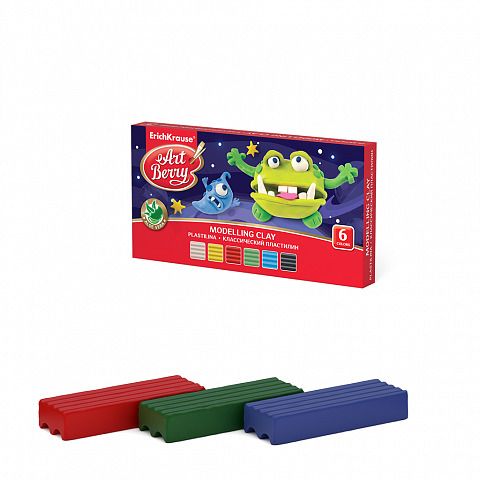 ArtBerry 46779ЕК Пластилин классический ArtBerry с Алоэ Вера 6 цветов, 90г (коробка) ArtBerry 46779ЕК Пластилин классический ArtBerry с Алоэ Вера 6 цветов, 90г (коробка)