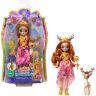 Mattel GYJ12 Энчантималс Кукла Королева Давиана и питомец Грасси, 20 см