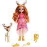 Mattel GYJ12 Энчантималс Кукла Королева Давиана и питомец Грасси, 20 см
