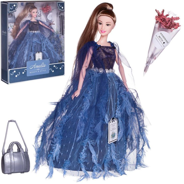 ABtoys (АБтойс) PT-01624 Кукла ABtoys "Amelia. Вечерний раут" в длинном платье с пышной юбкой, русые волосы 30см