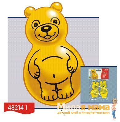 2 фигурных шарика "Мишка" (большой)