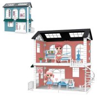 ABtoys (АБтойс) WZ-11413 Игровой набор ABtoys Модульный домик (собери сам), 4 секции. Мини-куколки в гостиной и музыкальной комнатах, в наборе с аксессуарами