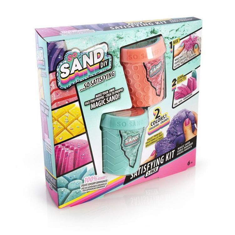 CANAL TOYS SDD008/w(2) Набор для экспериментов Canal Toys SO SAND DIY, 2 шт на блистере (светло-розовый/бирюзовый)