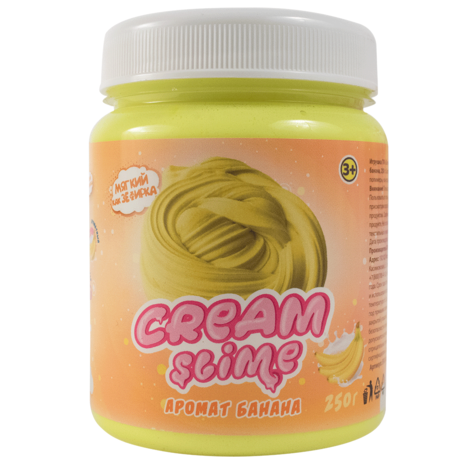 Cream-Slime SF02-SB Слайм с ароматом банана, 250 г