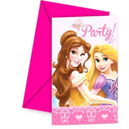 Procos 81581 Приглашения в конвертах "Принцессы Disney - Сказочный мир", 6 шт.