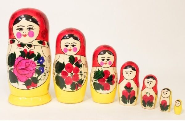 Матрешка традиционная 7 кукольная 18 см