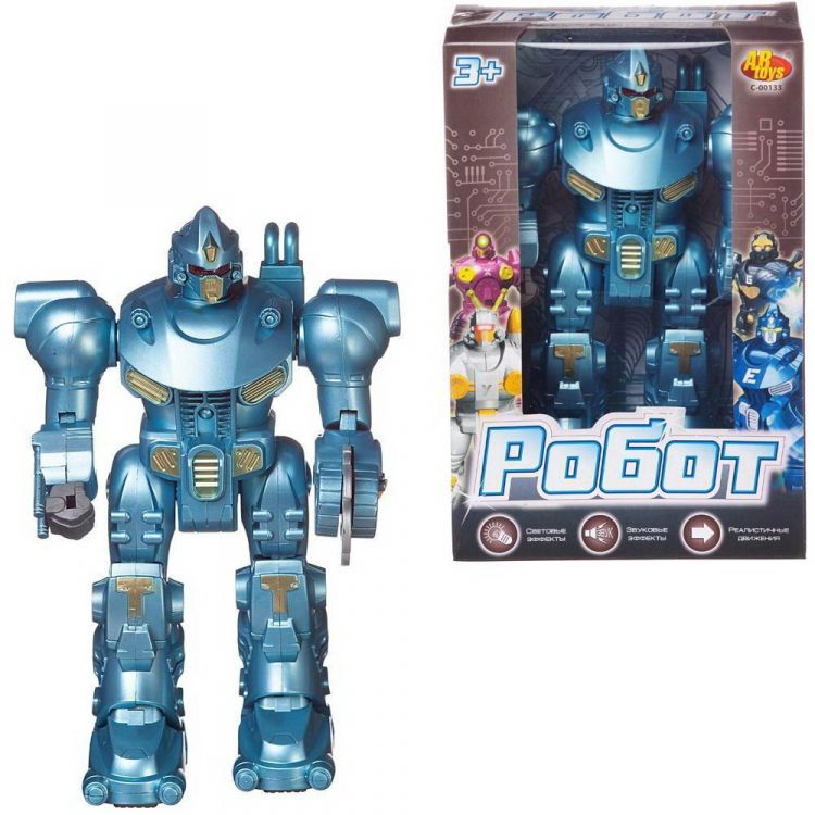 ABtoys (АБтойс) C-00133/голубой Робот Abtoys голубой, с эффектами, на батарейках