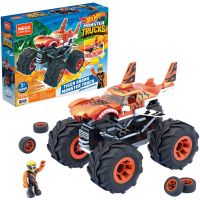 Mattel GVM26 Hot Wheels Конструктор Хот Вилс Mega Construx Монстр-трак Тайгер Шарк, 187 деталей