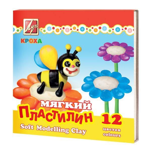 ЛУЧ 23С1484-08 Пластилин мягкий "Кроха",  12 цветов