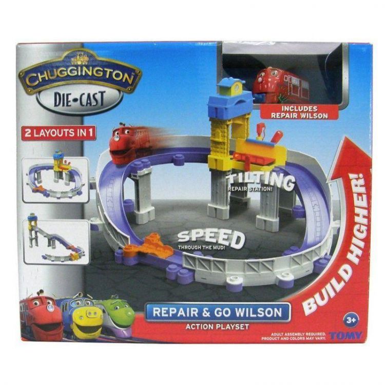 Die-Cast Chuggington LC54226 Чаггингтон Набор "Ремонтная станция с Уилсоном"