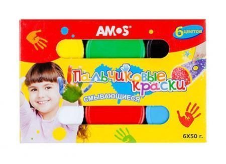 AMOS 226TD50S Пальчиковые краски, 6 цветов по 50 мл