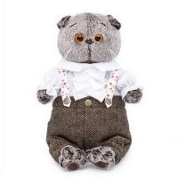 BUDI BASA Ks25-094 Мягкая игрушка Кот Басик-романтик, 25 см