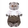 BUDI BASA Ks25-094 Мягкая игрушка Кот Басик-романтик, 25 см
