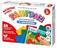 Десятое королевство 04053ДК Игра настольная "Танграм магнитный с заданиями". Серия Магнитные истории