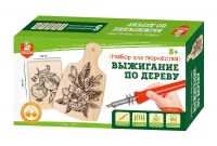 Десятое королевство 04387ДК Набор для творчества Десятое королевство Выжигание по дереву аппарат с насадками, доска 1 шт, доска разделочная 1 шт