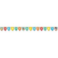 Procos 81553 Гирлянда Винни-Пух и Пятачок "Happy Birthday", 2,4м