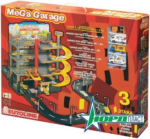 Нордпласт 431207 Гараж "Mega Garage" с автотрассой и машинками