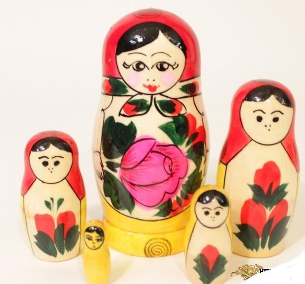 Матрешка традиционная 5 кукольная малая 11 см