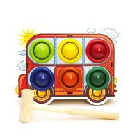 Woodlandtoys 115404 Развивающая игрушка Woodlandtoys Стучалка Автобус 15*20