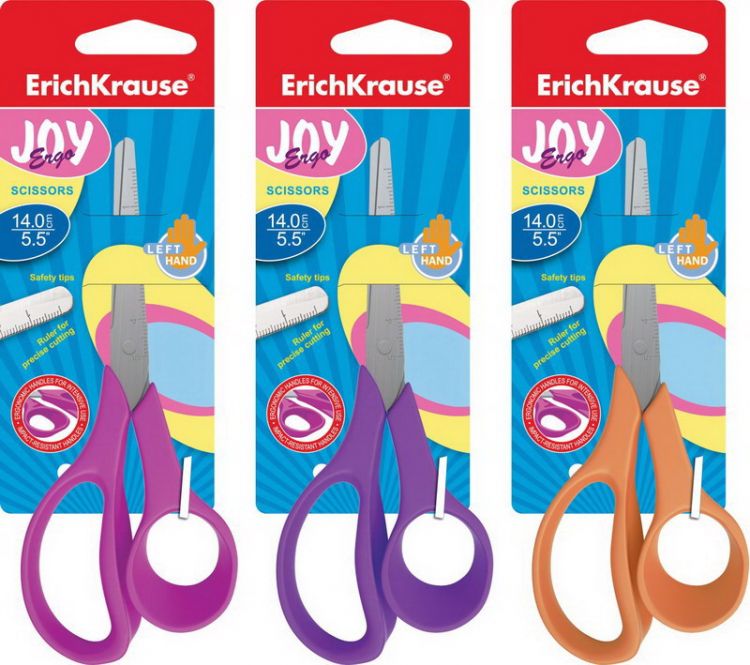 ErichKrause 35146EK-no Ножницы для левшей ErichKrause Joy Ergo, 14см (в блистере по 1 шт.) ErichKrause 35146EK-no Ножницы для левшей ErichKrause Joy Ergo, 14см (в блистере по 1 шт.)
