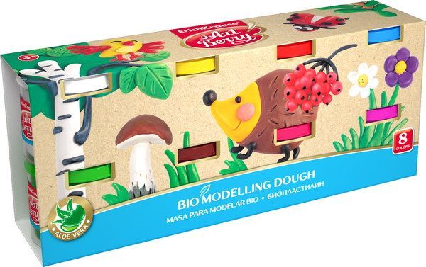 Биопластилин ArtBerry с Алоэ Вера, 8 банок по 100г
