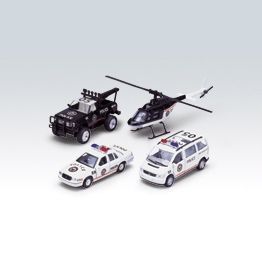 Игрушка Welly Игровой набор машин "Полиция" 4 шт.