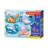 Castorland B-043026 Пазлы контурные Подводный мир, 4 в 1, 8+12+15+20 деталей