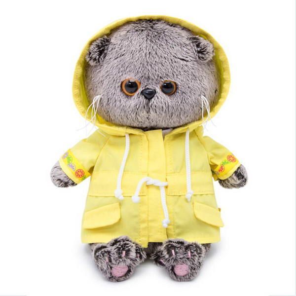 BUDI BASA BB-039 Мягкая игрушка Кот Басик BABY в курточке, 20 см