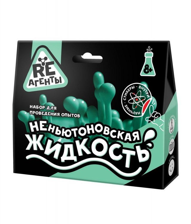 Re-Агенты EX015T Набор для опытов Re-Агенты Неньютоновская жидкость, зеленый Re-Агенты EX015T Набор для опытов Re-Агенты Неньютоновская жидкость, зеленый