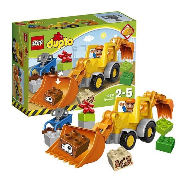 Lego Duplo 10811 Конструктор Лего Дупло Экскаватор-погрузчик, 19 деталей