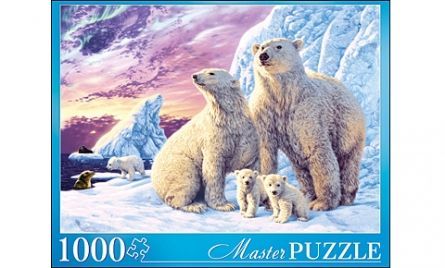 Masterpuzzle 6907 Пазл Медведи Заполярья, 1000 элементов