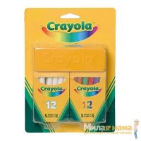 Crayola 98268 Набор белых и цветных мелков, 24 шт.