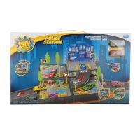Dave Toy 32024 Игровой набор Полицейский участок с 2 машинками